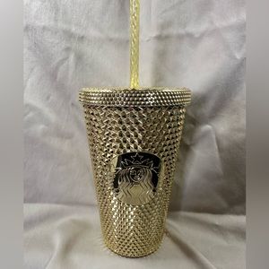 BNWT Starbucks Gold Chrome Grande Tumbler